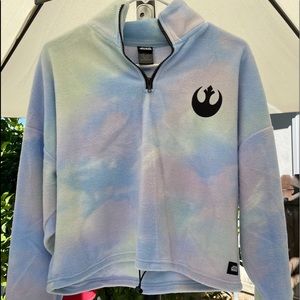 New WO tags Star Wars crop tie dye sweatshirt